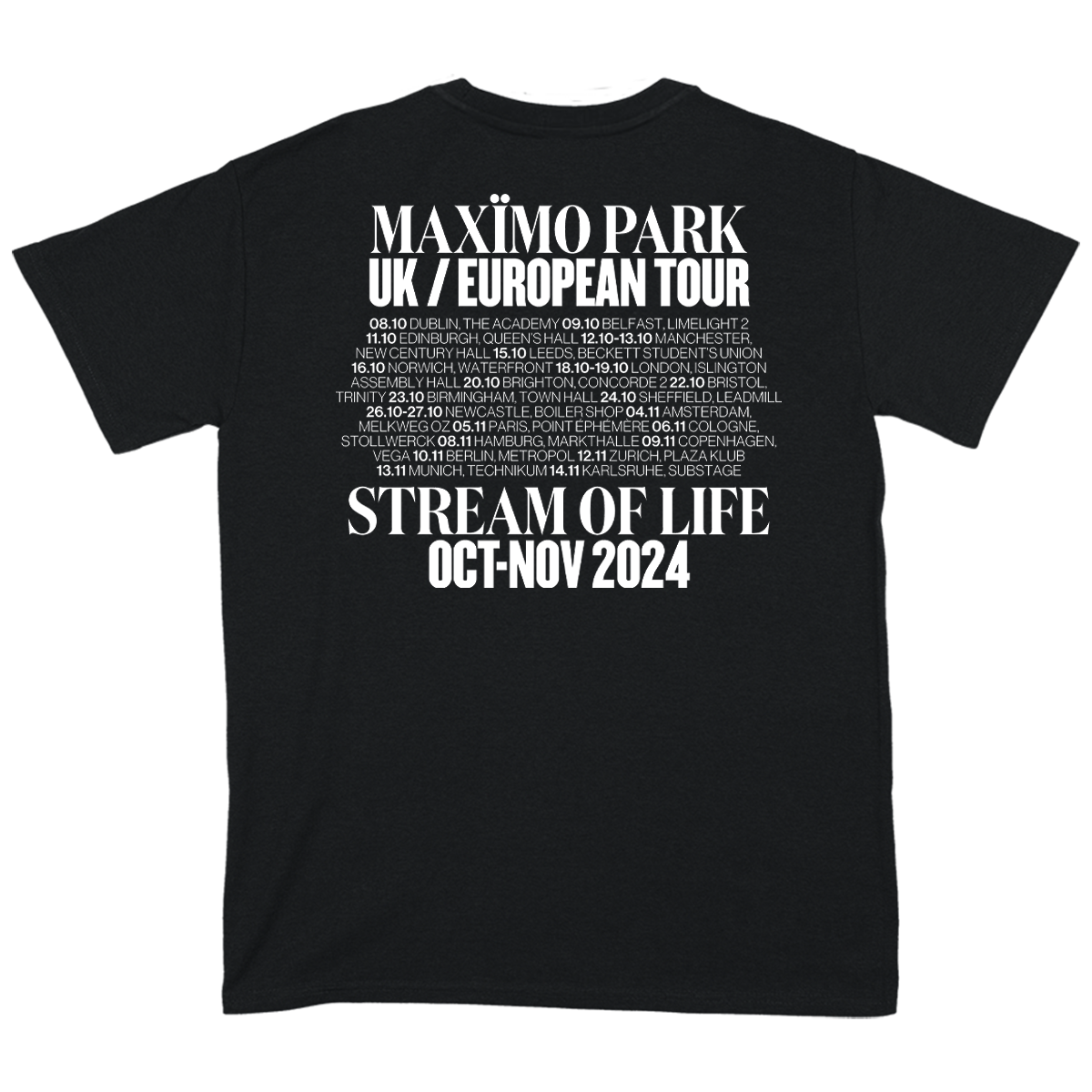 2024 UK/EU Tour T-Shirt (Black)