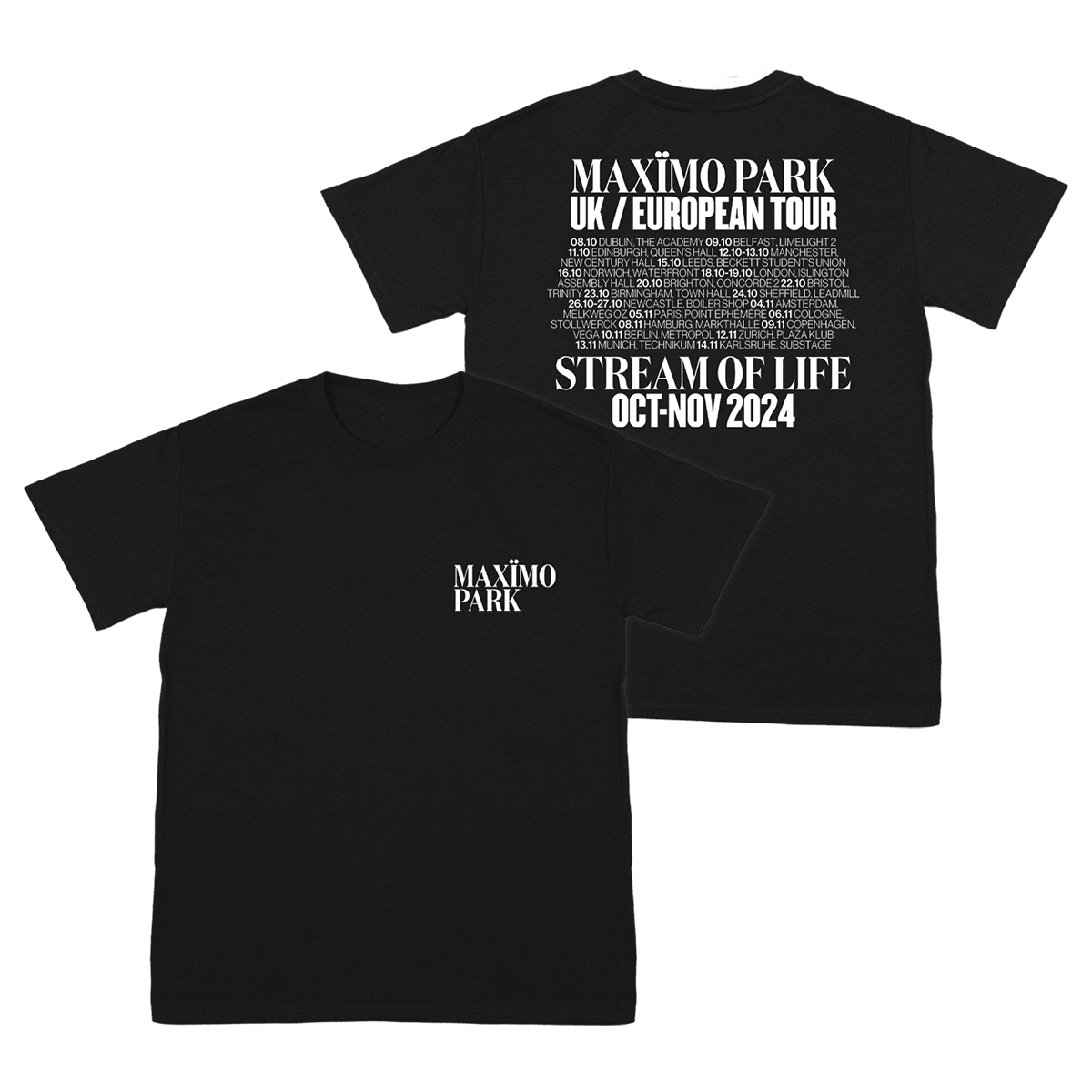 2024 UK/EU Tour T-Shirt (Black)